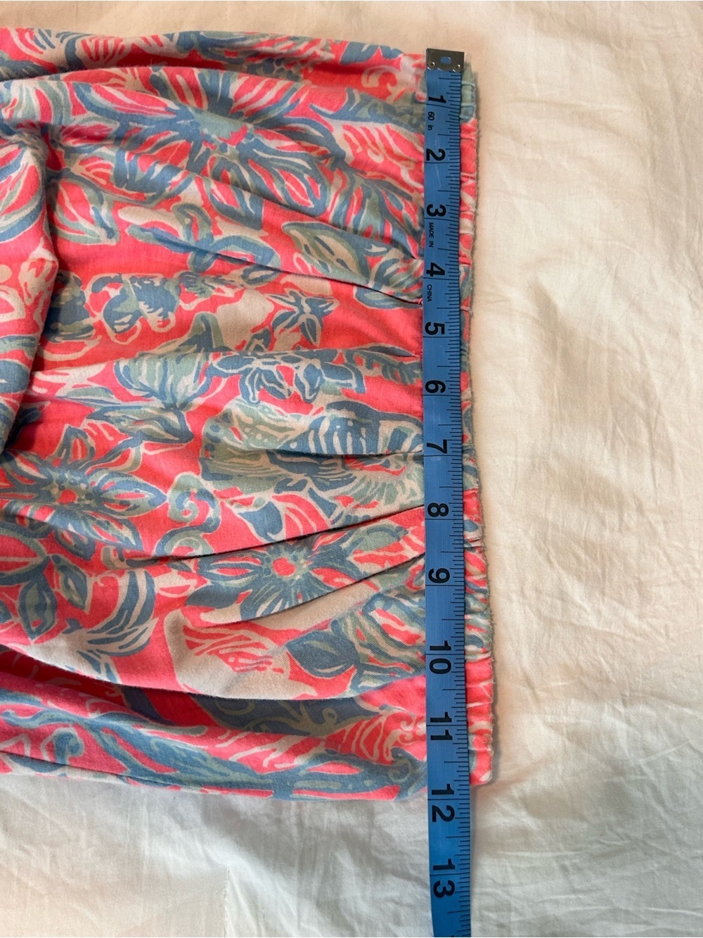 Lilly Pulitzer Pink and Light Blue Strapless Floral Sundress - Picture 6 of 10